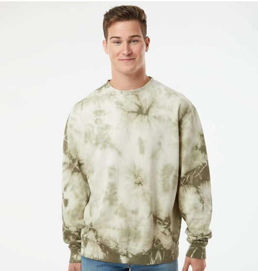 Tie Dye Olive Crew Neck